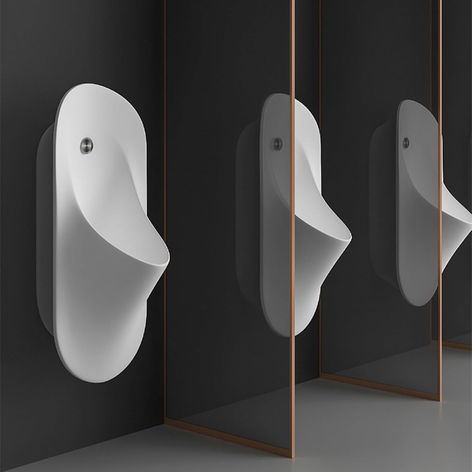 Modern Wall-Mounted Men's Adult Urinal,Splash-Proof Male Urinals,Intelligent Sensor Flush Urinals For Men Spill Proof, For Bathrooms, Hotels, Shopping Malls