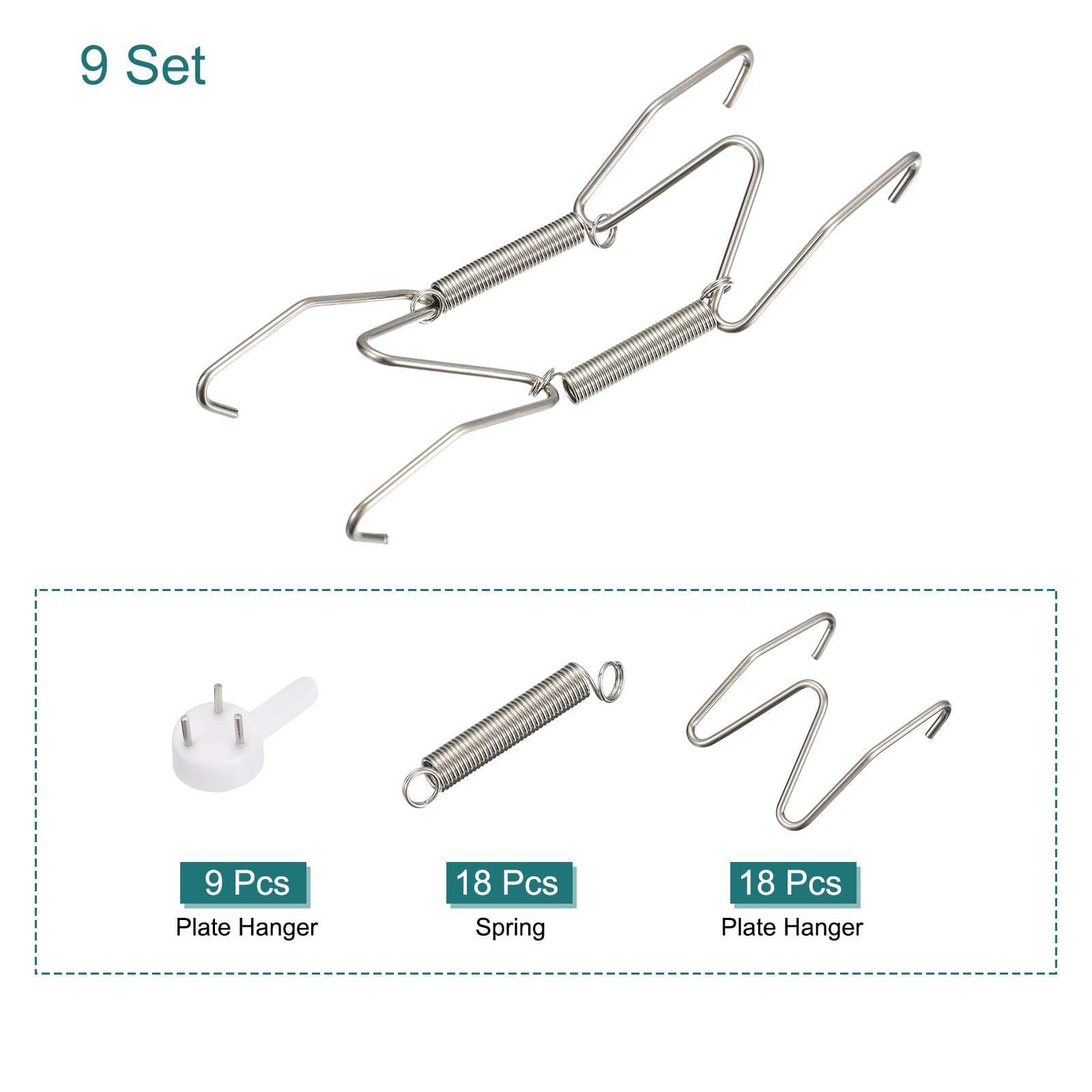 Sourcing Map Telleraufhänger Aus Edelstahl – 15,2 Cm, Unsichtbar Mit Spitzenschutz – Für Teller, Kunst & Schmuck