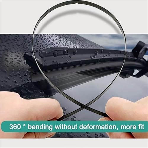 Miniatura 6 de Limpiaparabrisas delantero compatible con Nissan JUKE F15 2011-2019, limpiaparabrisas delantero de goma suave, parabrisas automático de 22 + 14