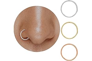 Gold or Silver Nose Septum Hoop Ring: 14K & Sterling Silver Piercing Jewelry