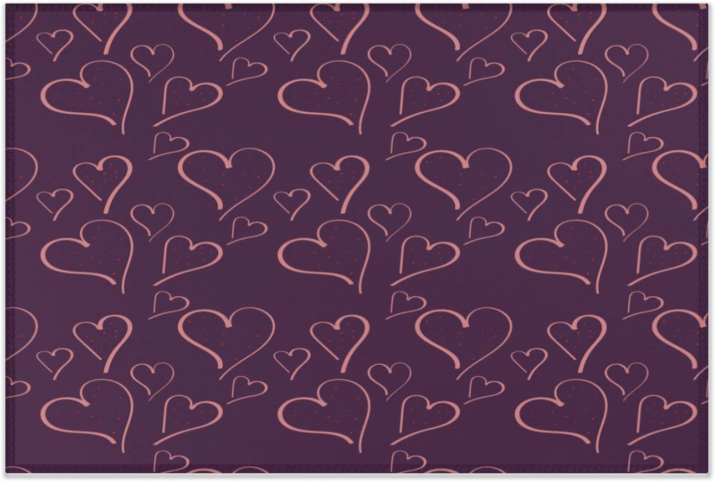 2 x 3 Cartoon Art Geometric Hearts Super Soft Area Rug for Kids Baby Nursery, Nursery Decor Throw Rugs for Bedroom, Living Room, Machine Washable Super Soft Rug