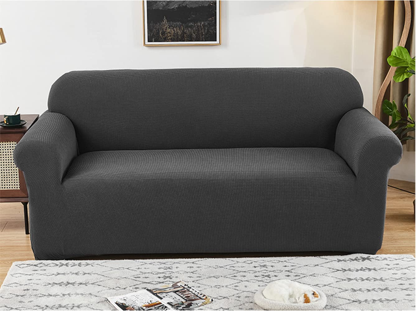 Funda de sofá 3 plazas impermeable que evita manchas y desgaste en el salón