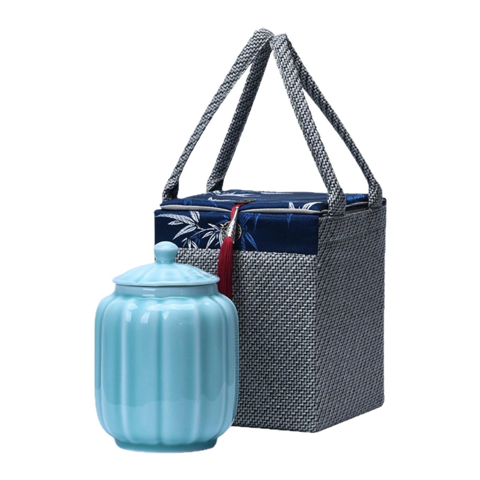 FZYOZZDPASL Ceramic Tea Canister Ceramic Large Capacity Retro Tea Can for Coffee, Spices