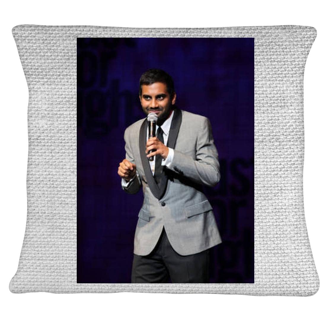 Aziz Ansari - Pillow Cover Case FCA #FCAG341248, 18X18, White