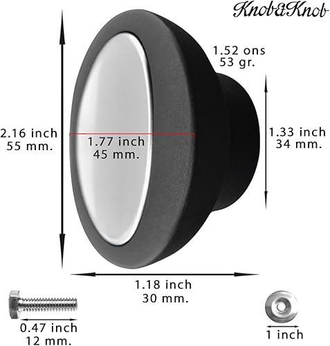Miniatura 2 de Perillas universales de repuesto para tapa de olla (3 unidades), color negro