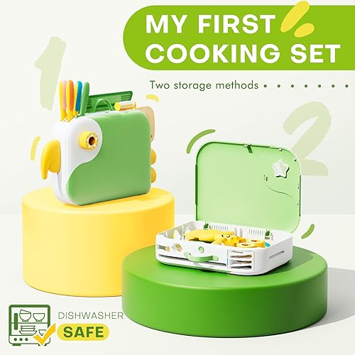 Miniatura 2 de Actualizado Juego de cocina para niños pequeños con caja de almacenamiento, juego de cocina para niños, material de polipropileno seguro,