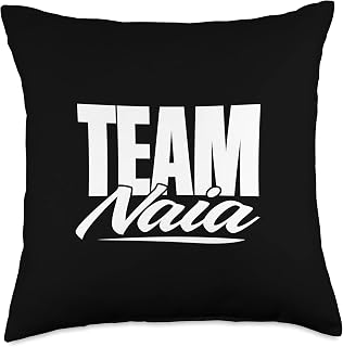 Naia Fan Club Designs Team Name, Cheer for Naia Support Throw Pillow, 18x18, Multicolor