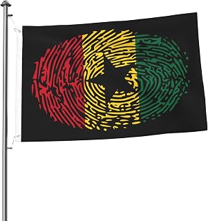 Ghanaian Dna Ghana Flag Double-Sided Flag 2x3 Ft Outdoor, Durable Heavy Polyester Uv Protection For Lawn, Garden, Backyard Decoration