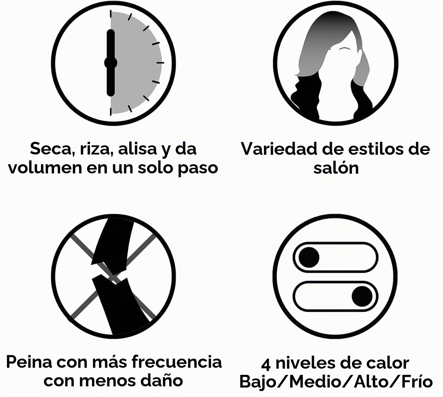 Revlon Herramienta 3 en 1 para secar, rizar y dar volumen con los 3 accesorios intercambiables (cabezal desmontable, rizador, secadora, estilizador) RVDR5333 | Seca, riza y da volumen con los 3 accesorios intercambiables, cabezal desmontable, rizador, sec