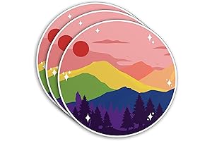 3Pcs Subtle LGBTQ+ Sticker - Pride Mountain Trans Sunset Stickers