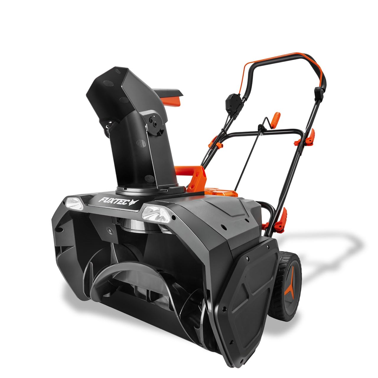 Fuxtec 40V Akku Schneefräse FX-E2SFSET, kabelloser Schneeräumer inkl. Akku + Ladegerät, 51 cm Arbeitsbreite, 6 m Wurfweite, Li-Ion Akku, LED-Frontlichter, leicht und wendig