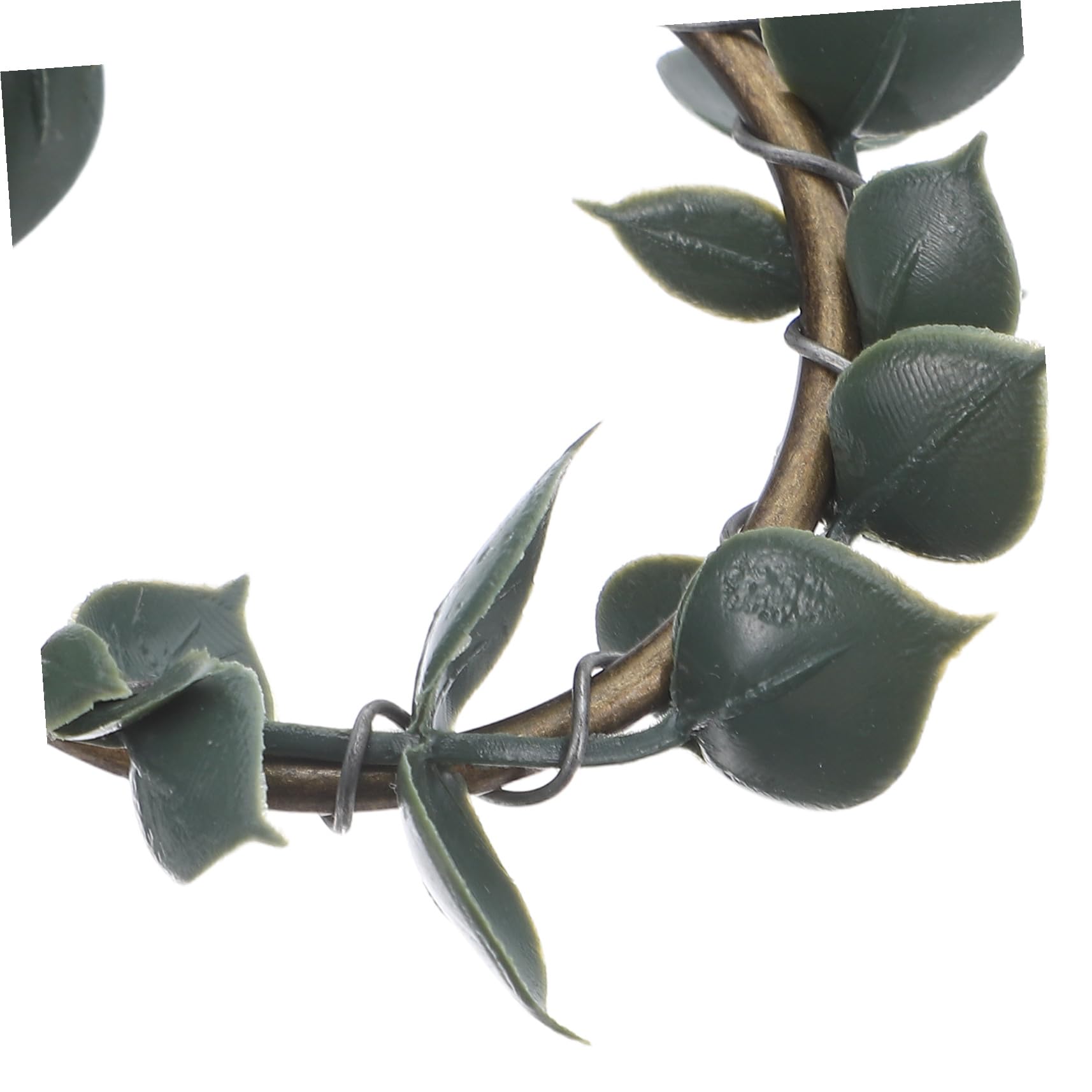 12 Stück Eukalyptus Serviettenringe aus Eisen und Kunststoff | Blattform im Landhaus und Boho Stil, für Festliche Tafeln und Saisonale Bankette