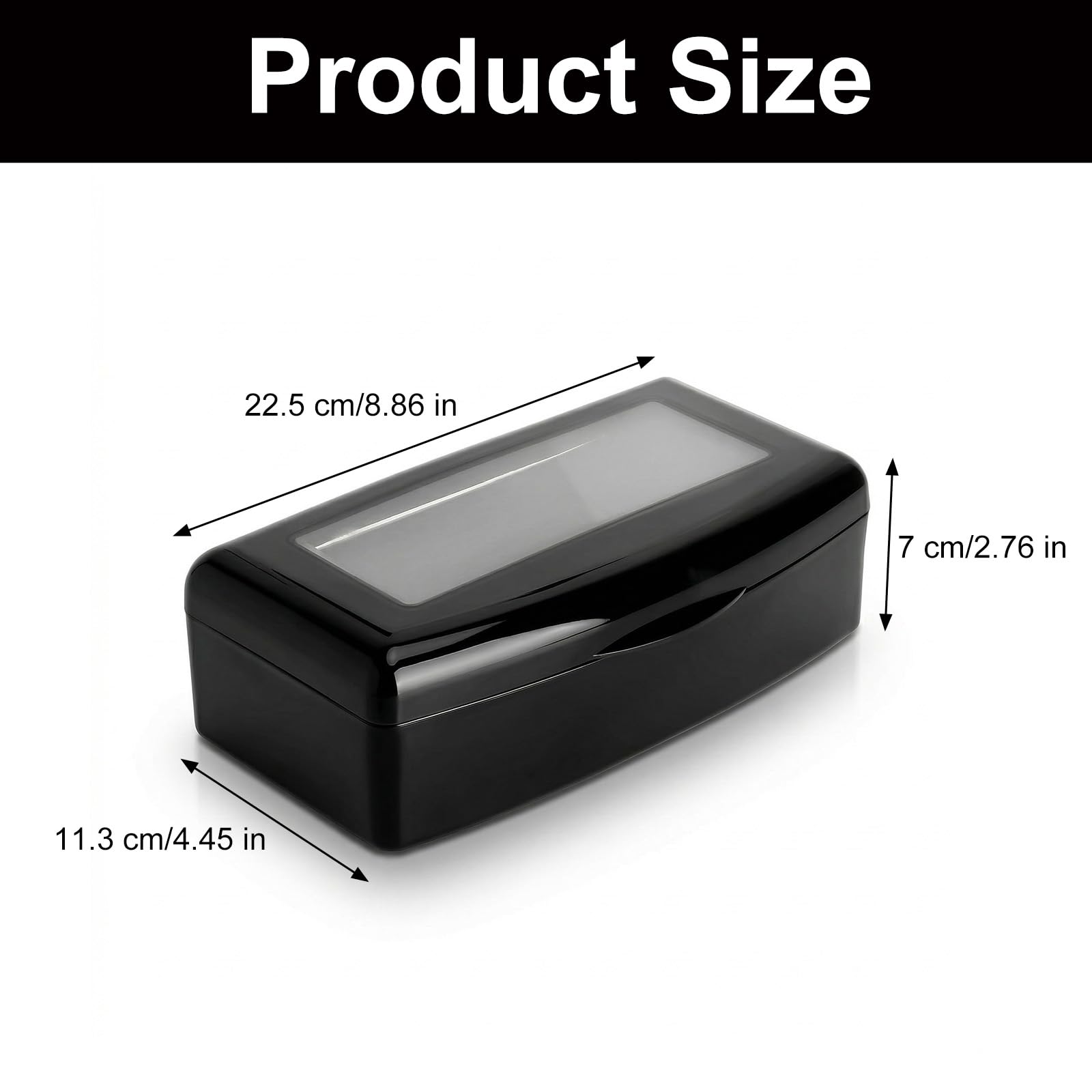 Sterilizzatore per strumenti per unghie, Vaschetta disinfettante con coperchio e filtro rimovibile, scatola di sterilizzazione nera per manicure, pedicure, saloni di bellezza e strumenti per capelli