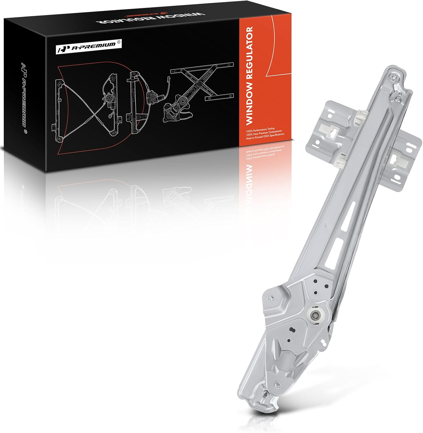 A-Premium Electric Power Window Regulator Without Motor Compatible with Ford Explorer 2011-2017, Police Interceptor Utility 2013-2017, Front Left Driver Side