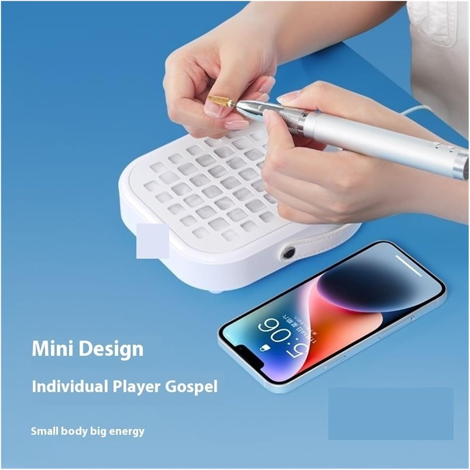 Dust Collector, Nail Equipment Vacuum Cleaner Dust Extractor Desktop Mini-Dusting Vacuum Cleaner Nail Powder Collector,Low Noise