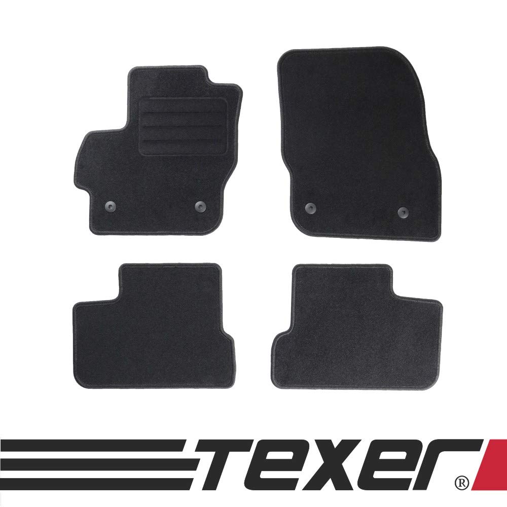 Jeu De 4 Tapis De Sol Textile Pour Mazda 6 GJ Break (2012-2016) - Noir, Standard, Antidérapant
