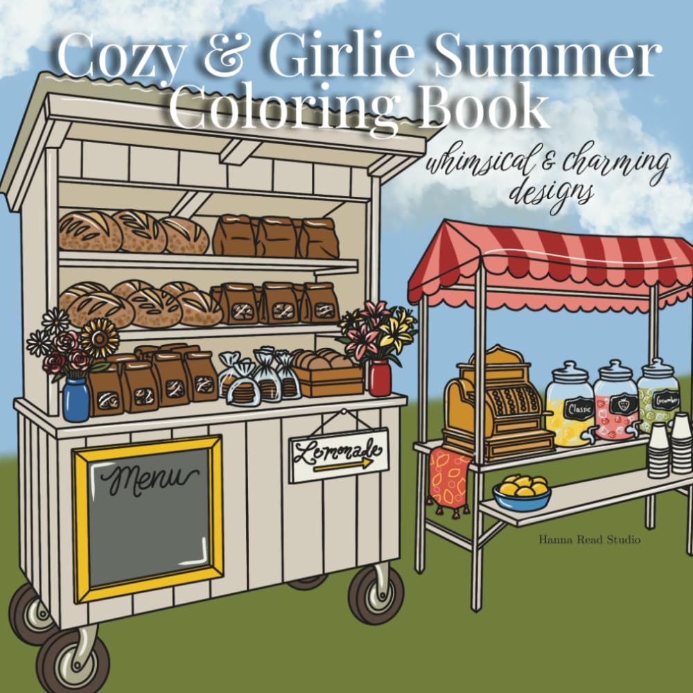 Cozy & Girlie Summer Coloring Book: Whimsical & Charming Designs
