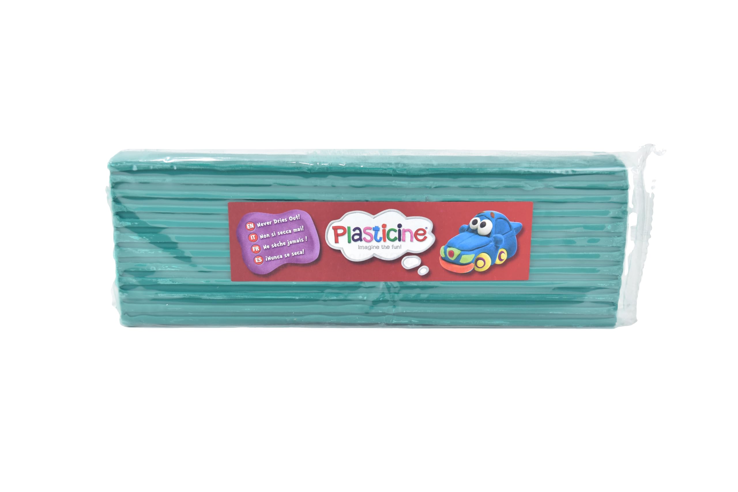 Plasticine One Colour Slab 400g - Teal, Modelling Clay for Professional Animators and Model Makers, Easy to Shape and Mould, Make Sculptures, Models and Stop-Motion Animations