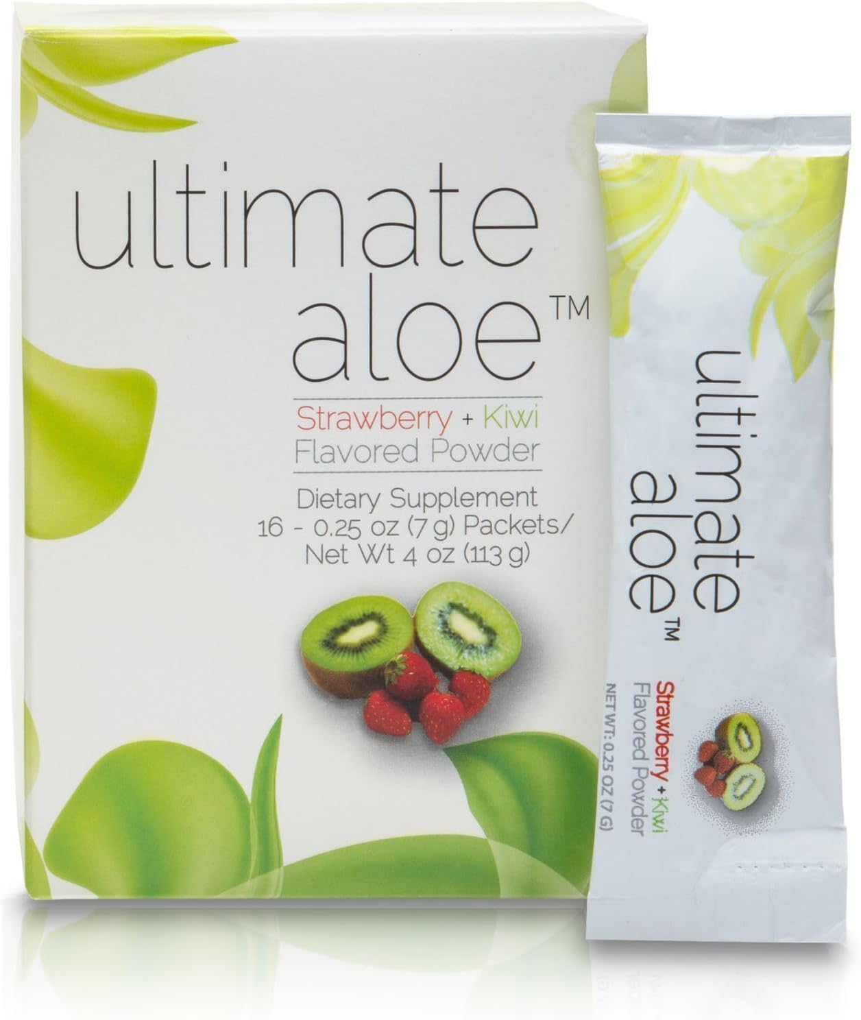 - Ultimate Aloe Powder โ Concentrated Aloe Vera Drink Mix for Digestive Comfort, Nutrient Absorption & Immune Support, Vegan, Gluten-Free, Strawberry Kiwi & Natural Flavors, 16 Packets