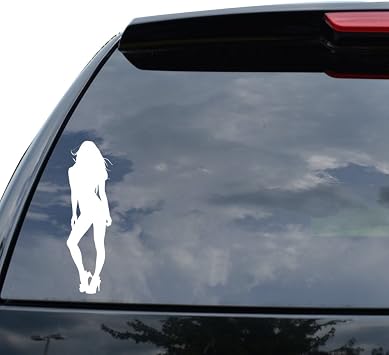 DiamondCutStickerz Sexy Girl Stripper Posing Decal Sticker Car Truck Motorcycle Window Bumper Laptop Wall Decor - Size 18 Inch / 46 Cm Tall - Color White Glossy Finish
