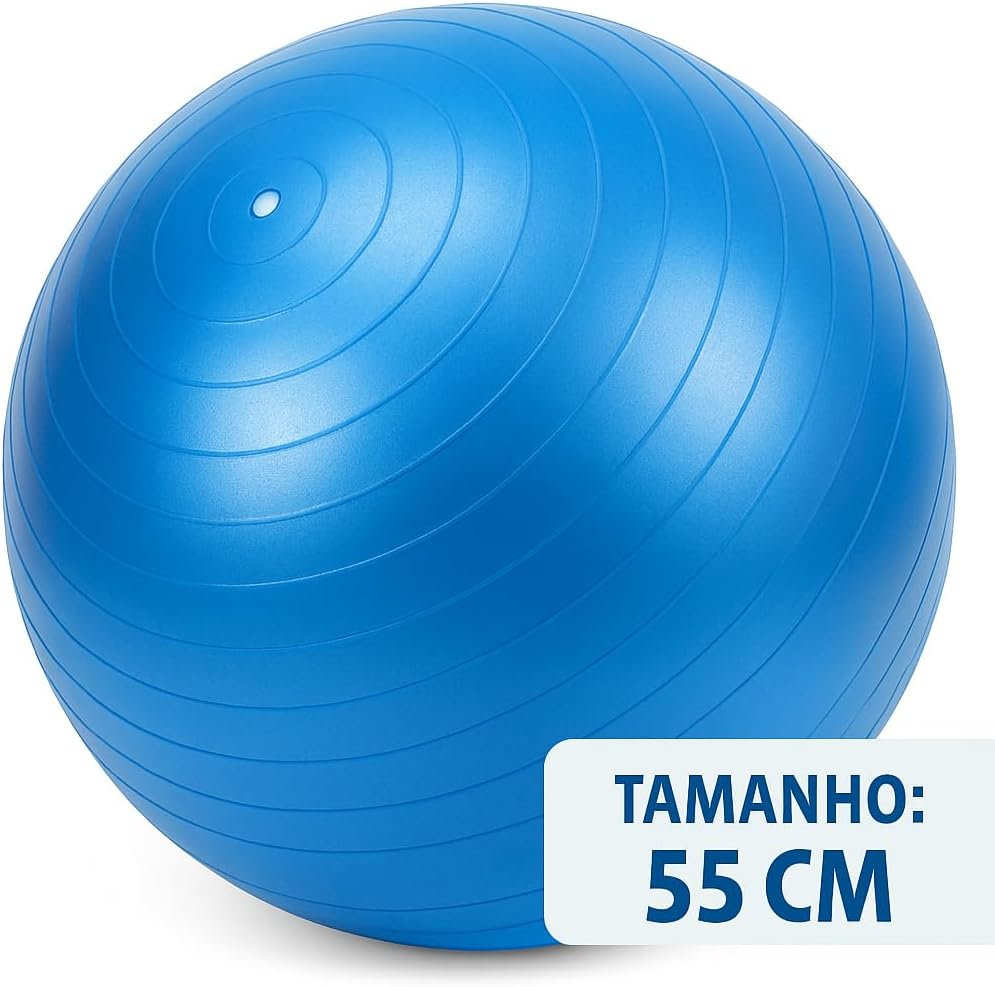 Bola de Pilates Yoga 55 cm com Bomba – Suporta até 200 kg – Látex Premium Antiestouro e Textura Antiderrapante – Pilates Yoga Academia Reabilitação e Fisioterapia Bola de Pilates Yoga 55 cm com Bomba – Suporta até 200 kg – Látex Premium Antiestouro e Textura Antiderrapante – Pilates Yoga Academia Reabilitação e Fisioterapia