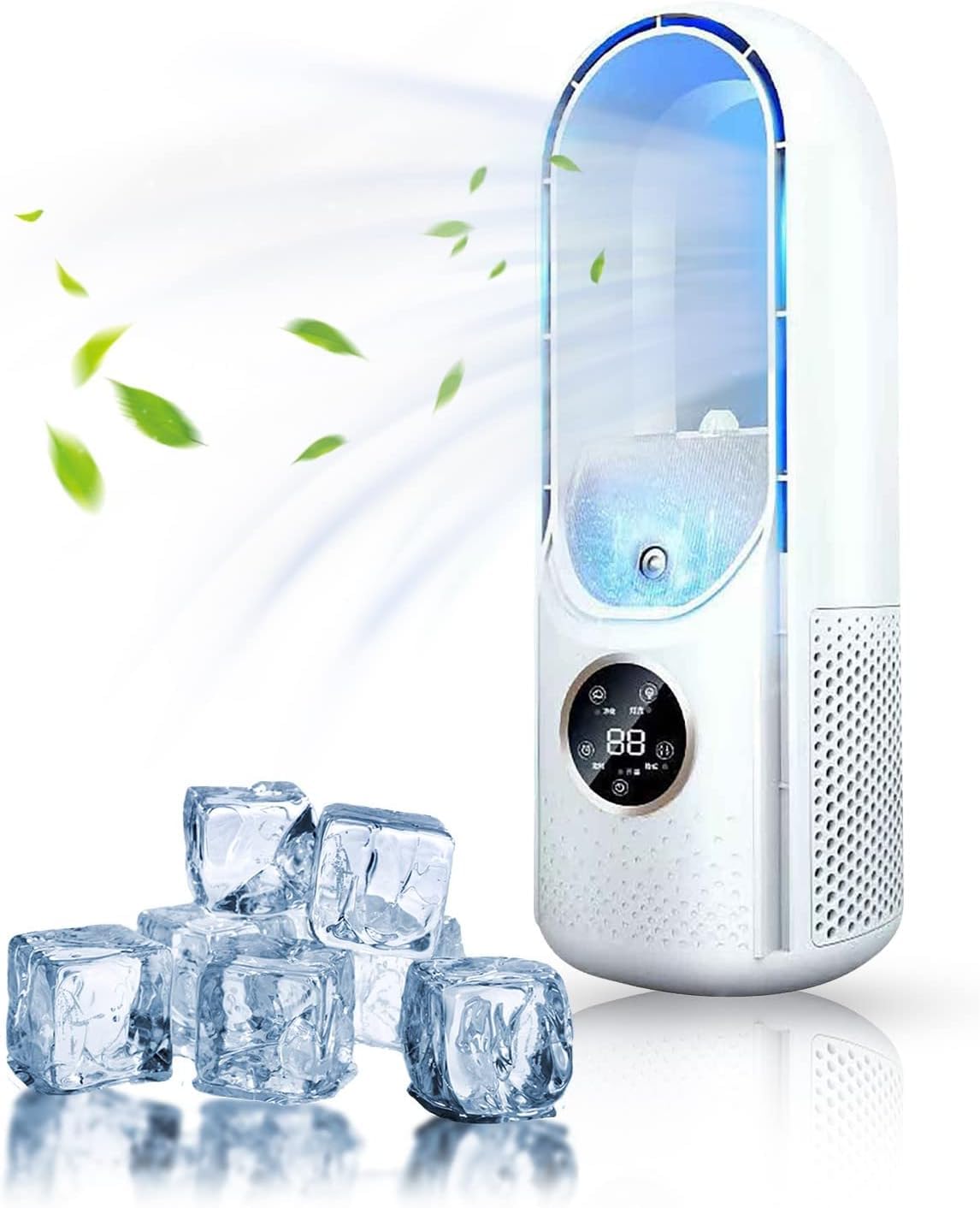 Portable Air Conditioner, Blade-Free Silent USB Powered Personal Mini Air Conditioner with 6 Wind Speeds, Desktop Cooling Fan for Home/Bedroom/Office