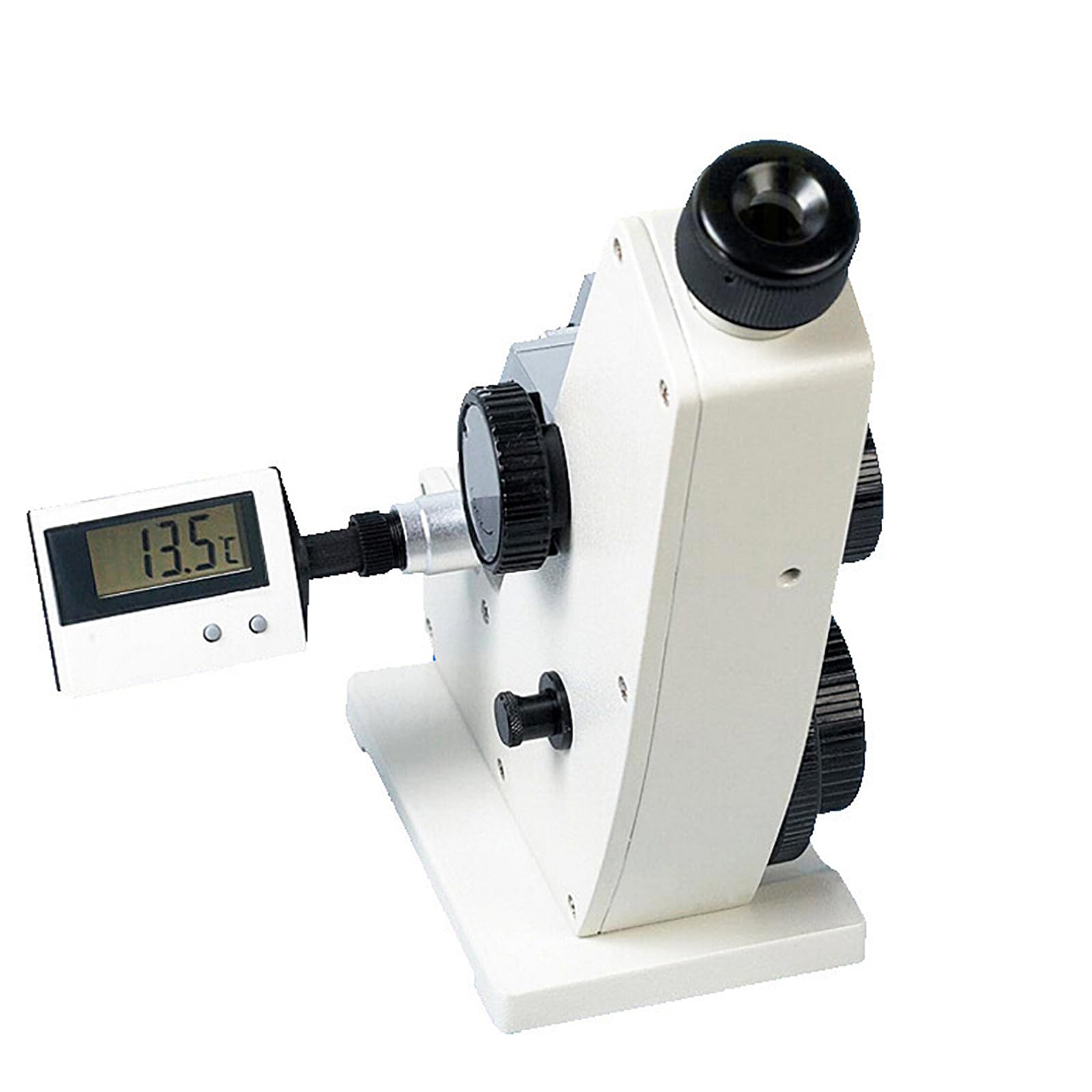 LBMED Digital Abe Refractometer, Monocular Abbe Refractometer with Adjustable Sharpness, Visual Alignment and Optical Proportional Readings, Fast and Accurate, for Sugar, Beverage, Petroleum