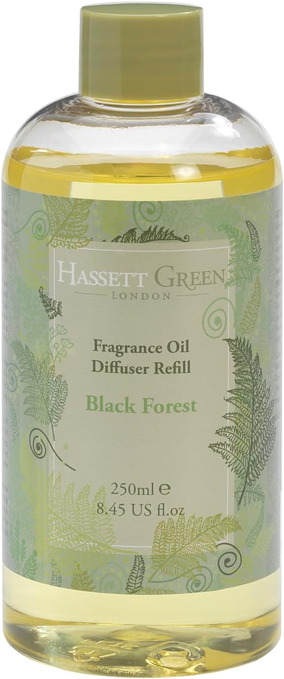 Hassett Green London - Black Forest - Fragrance Oil Reed Diffuser Refill - Larger Size 250ml Bottle