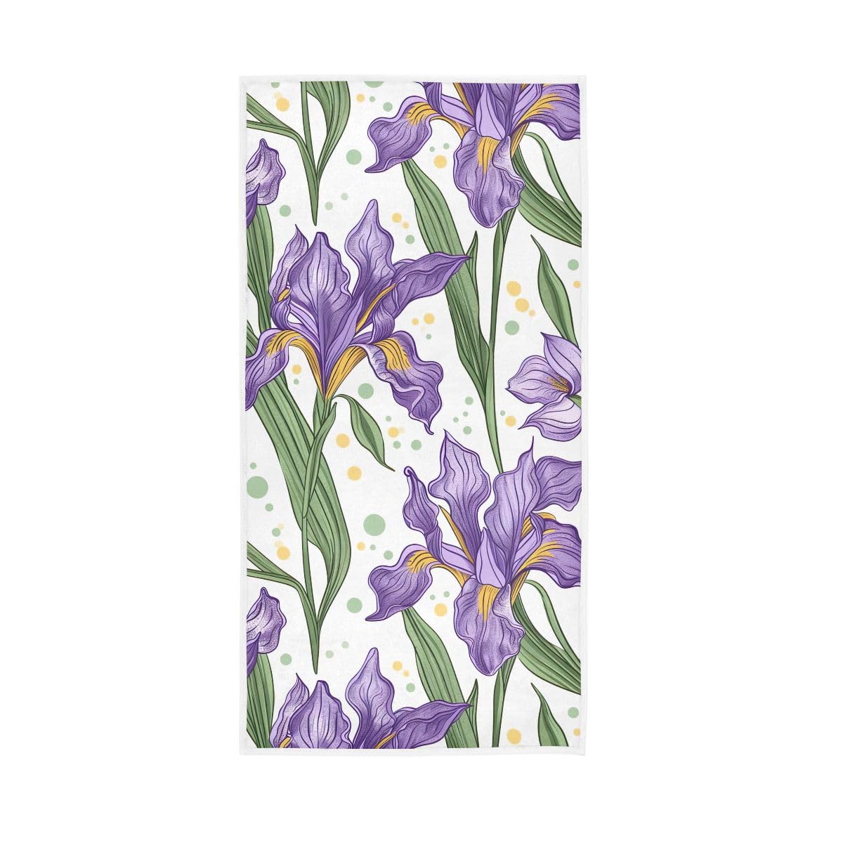 LSRCPD Purple Iris Flowers Hand Towel, Hand Towels for Bathroom Clearance 15 x 30 Inches