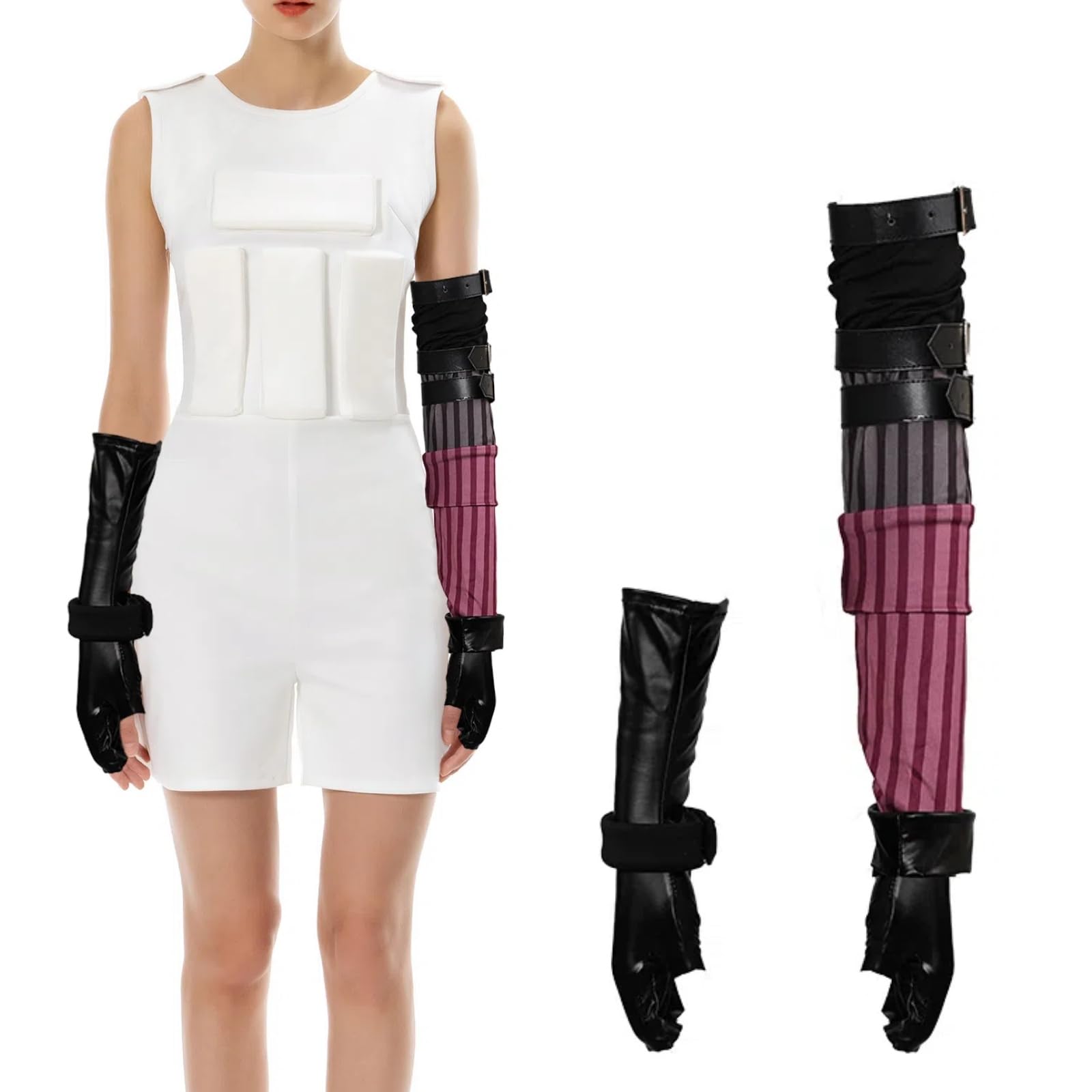 RuleeweAnime Cosplay Gloves Accessories Adult Women Game Costume Leather Handwear Prop