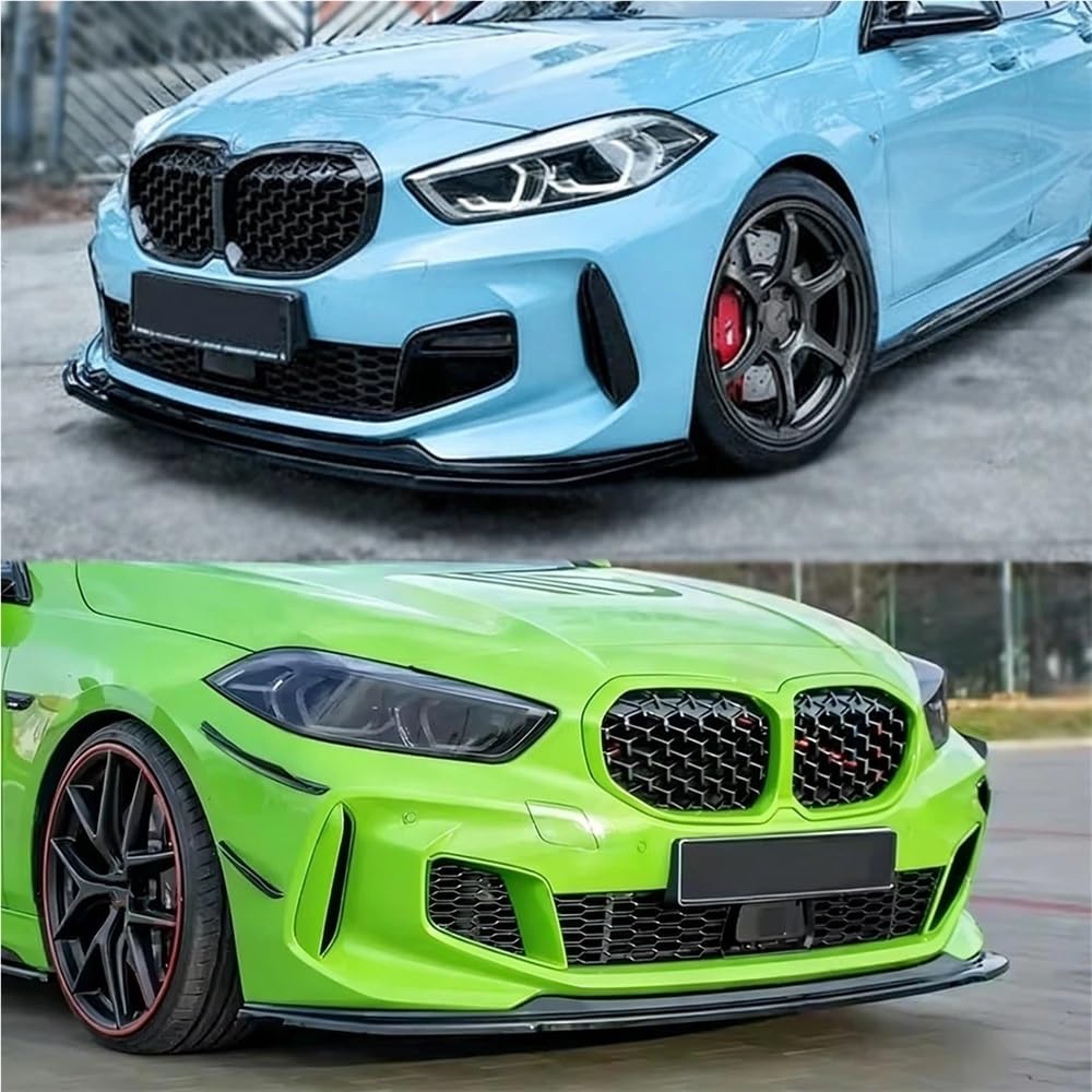 Kompatybilny z BMW serii 1 F40 2019-2024 M wersja sportowa zapora powietrzna przedni ochraniacz zderzaka warga osłona podbródka Splitter Tuning(Carbon Look)