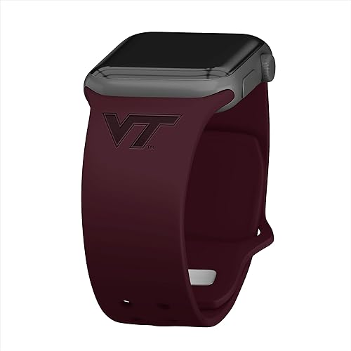 Affinity Bands Virginia Tech Hokies - Correa deportiva de silicona grabada compatible con Apple Watch
