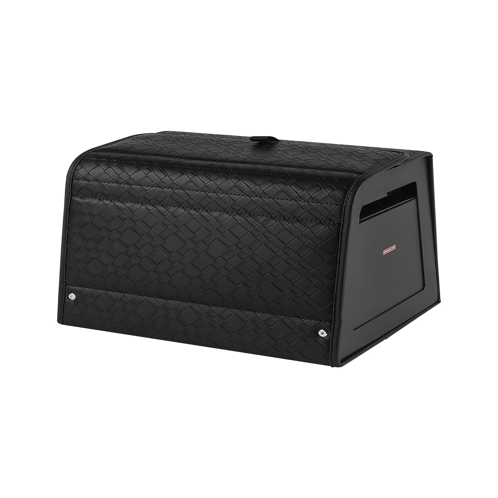 Ergocar Black Car Trunk Storage Organizer Leather Car Storage Box Clean Storage Tool Accessories Container Folding Magnetic Cover Waterproof Suitable For Suv/Truck/Automotive