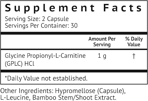 Miniatura 2 de GlycoTrax - Suplemento GPLC de alta absorción sin rellenos artificiales cápsulas GPLC glicina propionil-L-carnitina de Vitamonk suplementos para