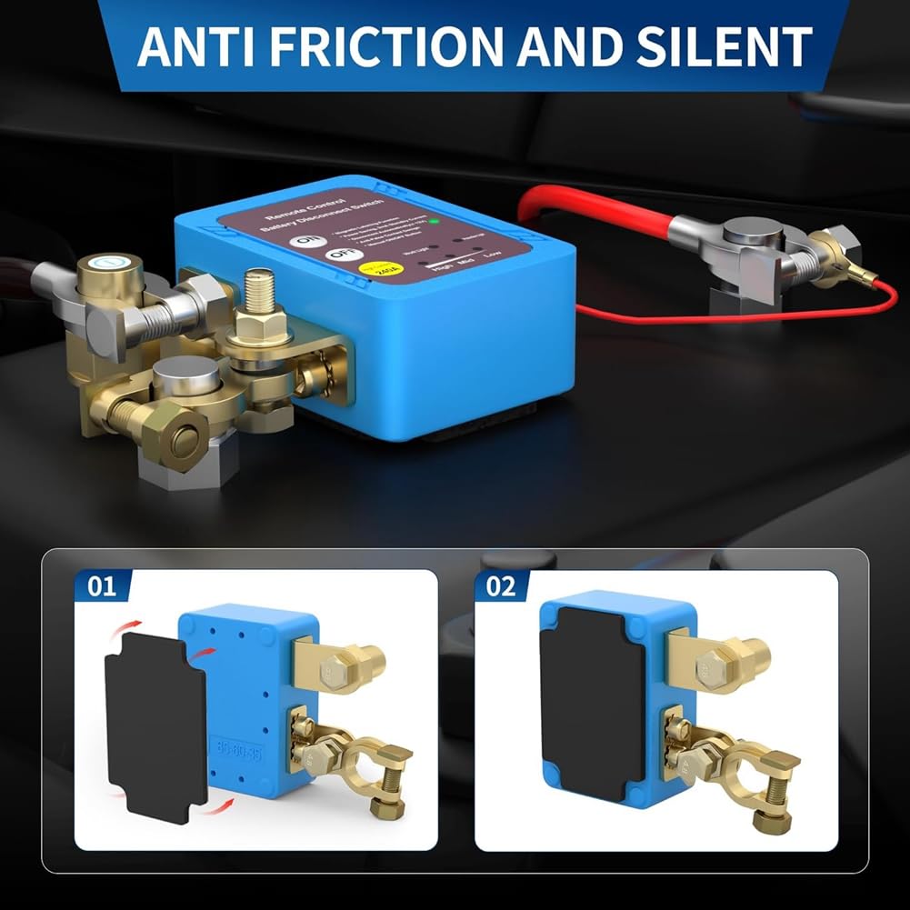 12V 240A Remote Battery Disconnect Switch, Automatic Power Off Switch Car Truck Boat Remote Control Switch