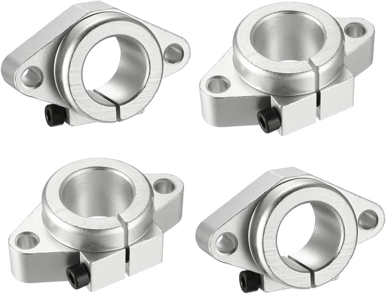 Iceyon 4PCS SHF10/12/16/20/25 Aluminum Linear Motion Rail Clamping Rod Rail Guide Support for CNC 3D Printer (12mm/0.47〞, SHF)