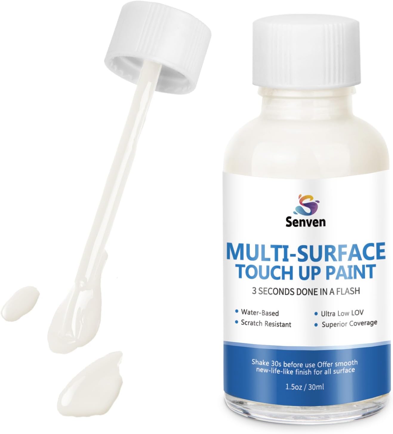 Silver Paint 35 Fl Oz Metallic Liquid Silver Leaf Paint Rich Silvers Paint for Metal, Wood, Canvas, Appliance, Furniture, Clay DIY, & Art Handcrafts Fast Dry Acrylic Metallic Finish Artwork Home Décor