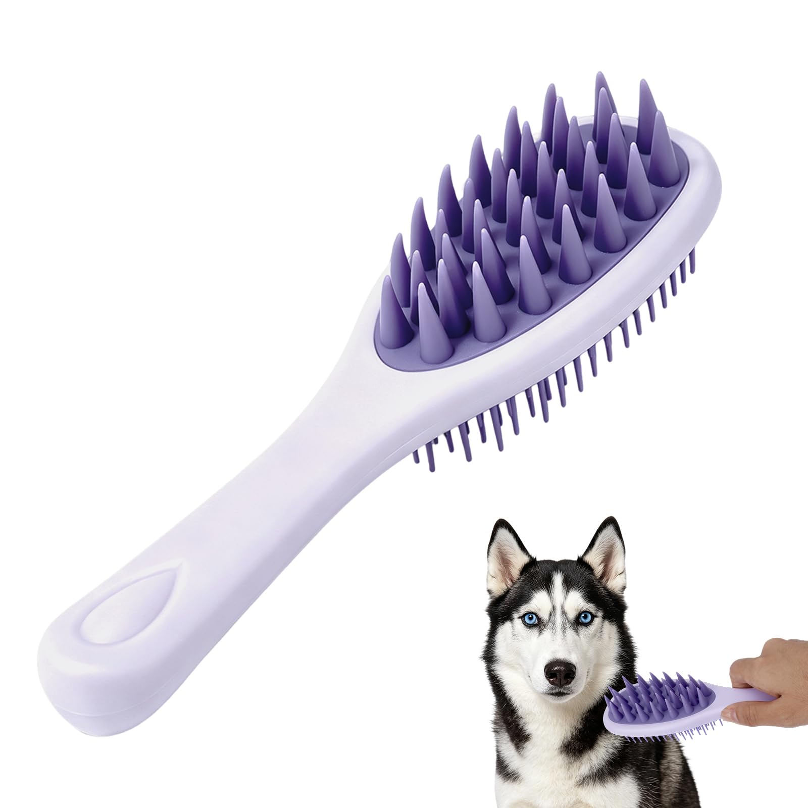 Gosknor Double Side Dog Brush for Shedding with Long Handle