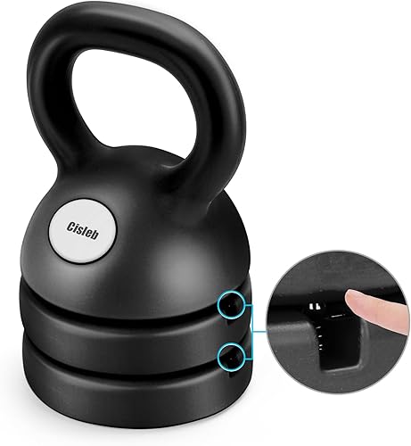 Miniatura 3 de Juego de pesas rusas ajustables pesas rusas 3 en 1 (5 libras, 8 libras y 12 libras) para gimnasio en casa, entrenamiento de cuerpo completo,