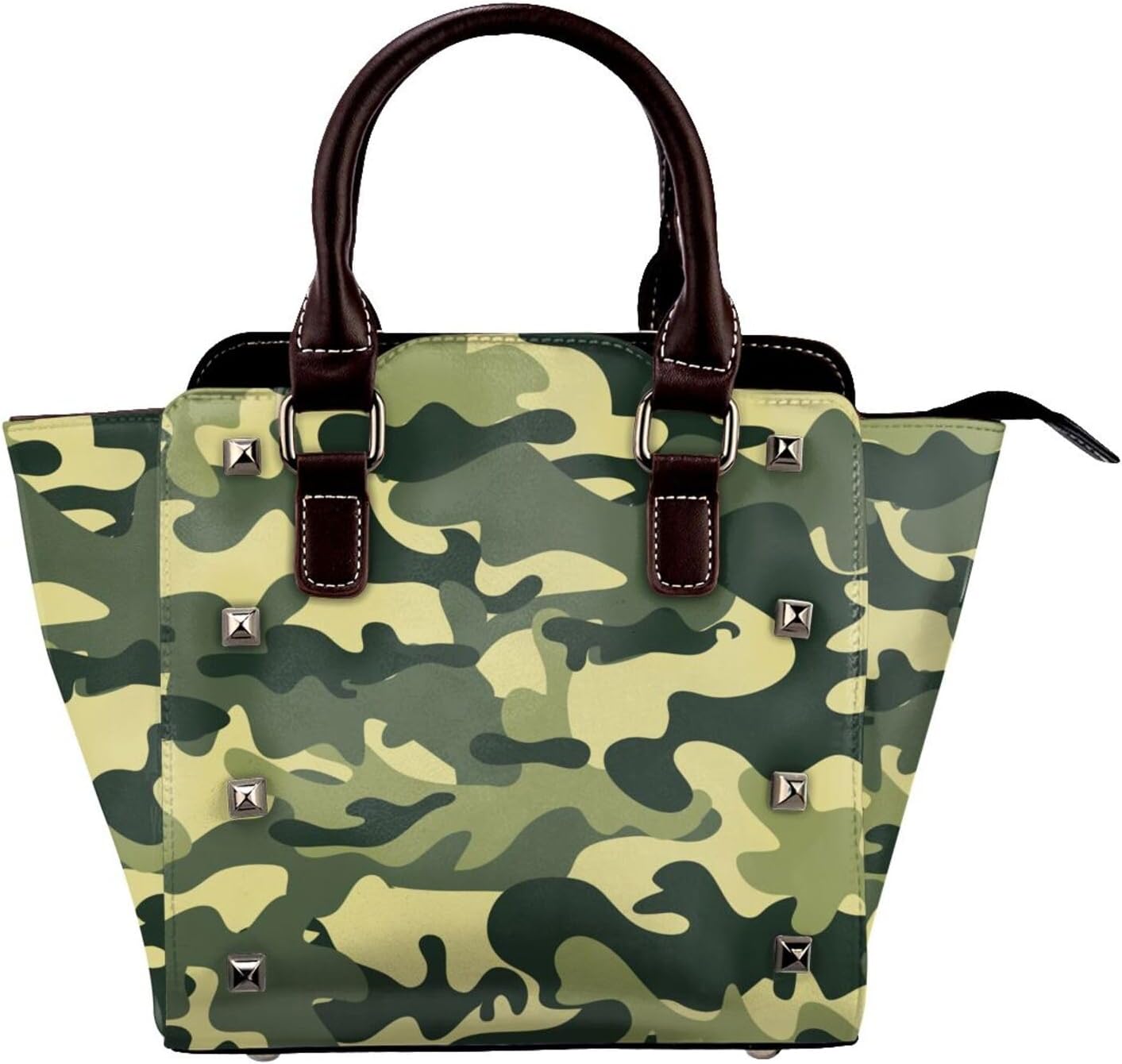 [RFSHOPD] ショルダーポーチ 迷彩 カモフラ柄 ワンショルダー トートバッグ ハンド 斜め掛けバッグ レディース PUレザー