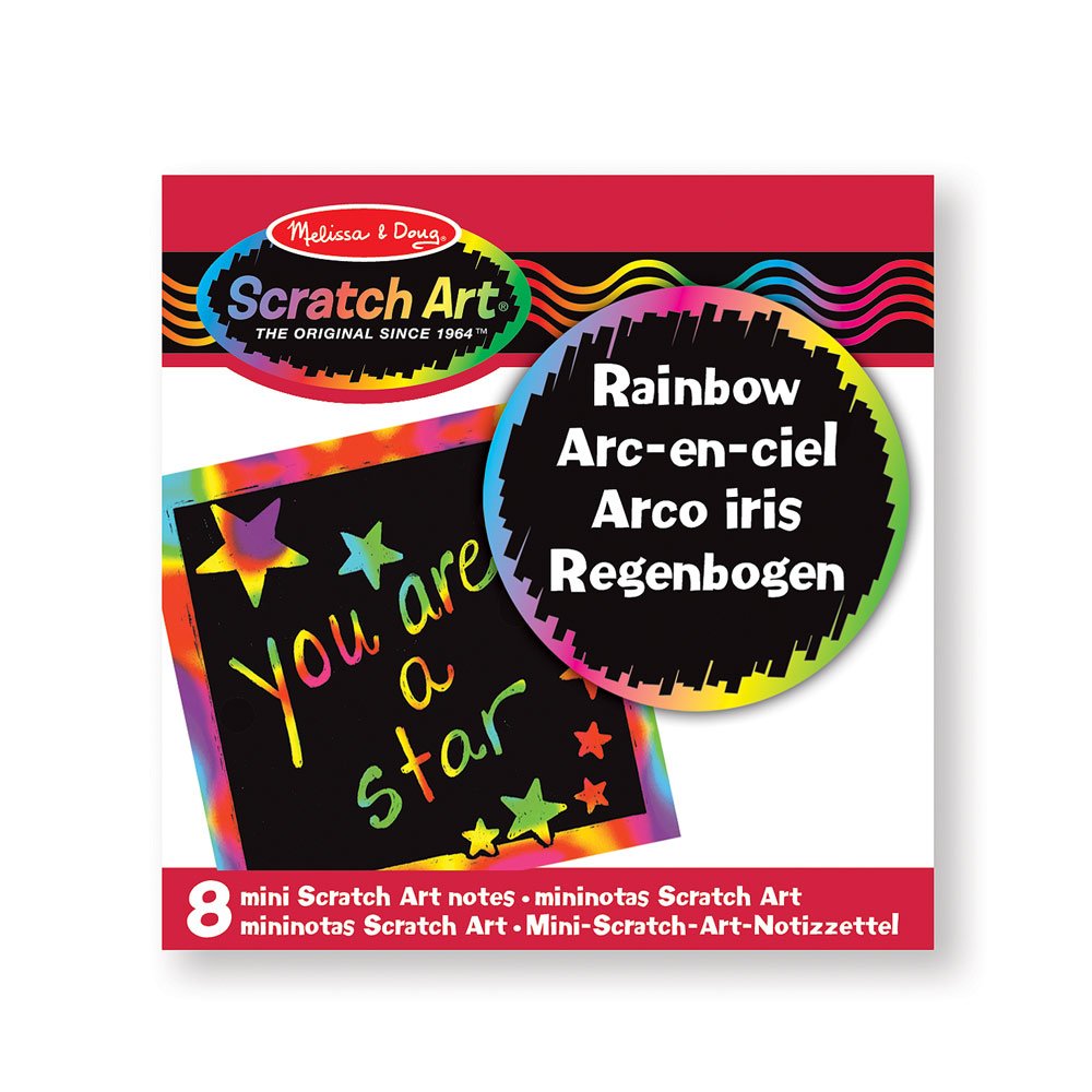 Melissa & Doug 15931 Rainbow Mini Scratch Art Notes in Display