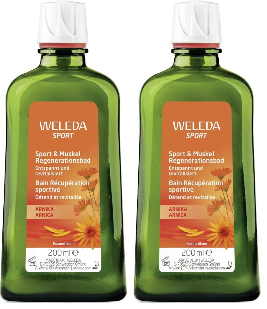 WELEDA Bio Sport & Muskel Bad vegan - Naturkosmetik Badezusatz mit ätherischen Ölen entspannt & regeneriert beanspruchte Muskeln nach dem Sport - Bad Essenz mit Rosmarin & Lavendel Duft (1x 200ml)