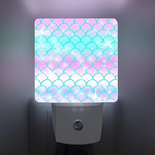 Luz nocturna enchufable con sensor inteligente del atardecer al amanecer, luz nocturna LED blanca para dormitorio, baño, cocina, pasillo, escaleras,