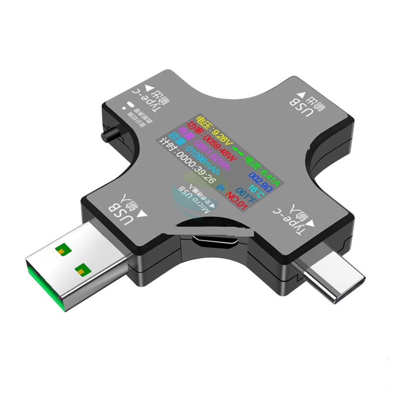 Testeur de couleur PD USB haute précision pour analyser la tension de charge type-c