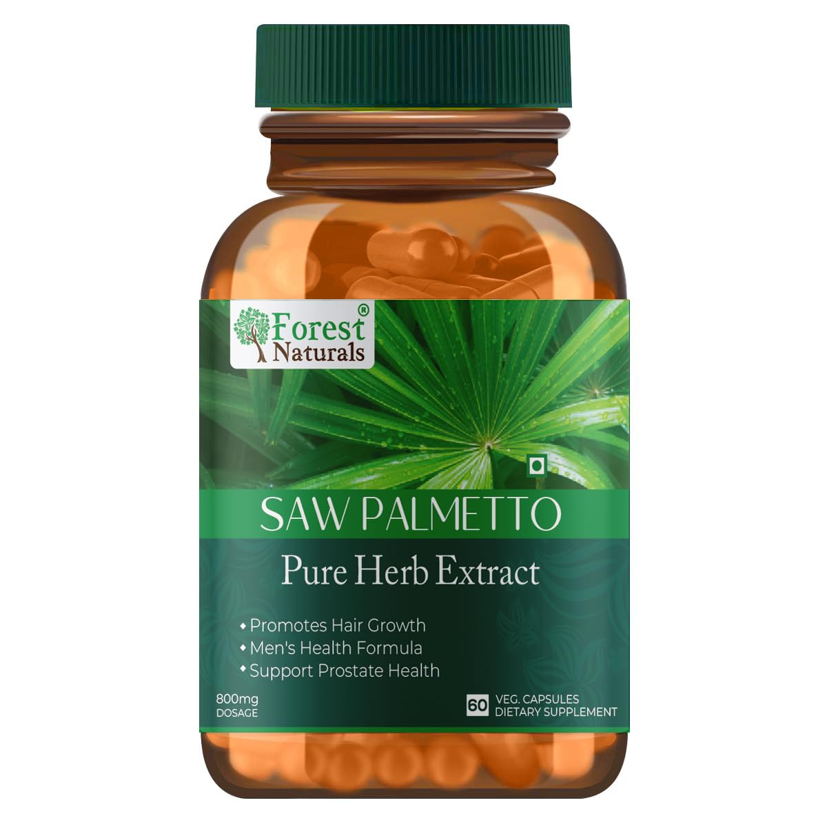 Forest Naturals Saw Palmetto Extract | 60 Veg Capsules | 800Mg | Pack of 1