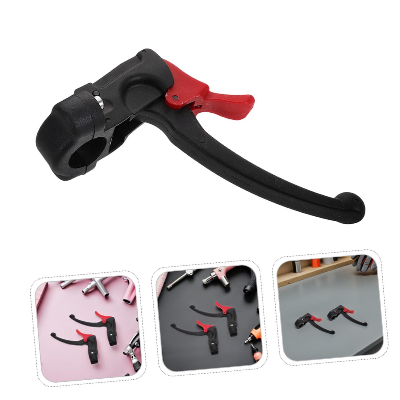 2pares Manijas de Freno para Silla de Ruedas Extensibles de Plástico Autoblocantes para Frenos de Mano de Repuesto para Mantenimiento de Sillas de Transporte