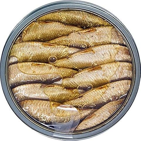 Riga Gold Smoked Brisling Sardines in Olive Oil 4.23 Clear Top ounces (120g) (Pack 6) Cover