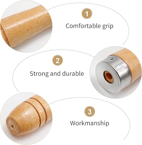 Miniatura 3 de Juego de limas de madera  15 limas de acero sin rebabas con mango especial (agujero redondo, diámetro del diámetro 0.157 in, 0.197 in, 0.236 in -