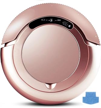 Robot Vacuum Cleaner 2 in 1 Sweeping and Mopping 7.5cm Ultra Slim Low Noise 1200Pa Suction Robotic Vacuum Cleaner with Drop Sensor, Auto Sweeper for Pet Hair, Carpet,WHI