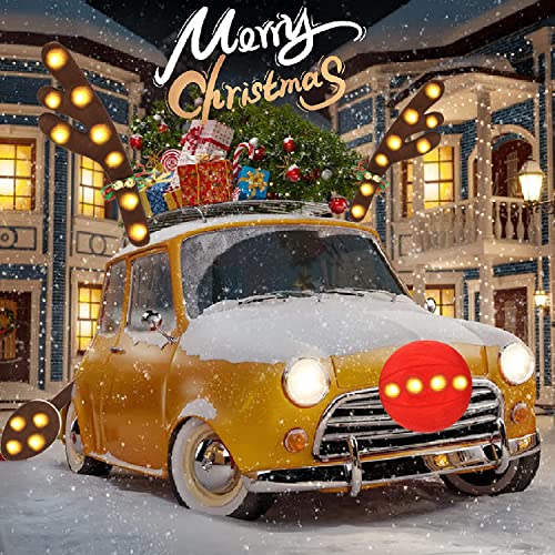 Christmas Reindeer Antlers Car Decoration Kit with LED Warm White